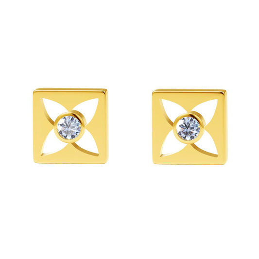 LV-Q13335 plum blossom flying mark earrings-5
