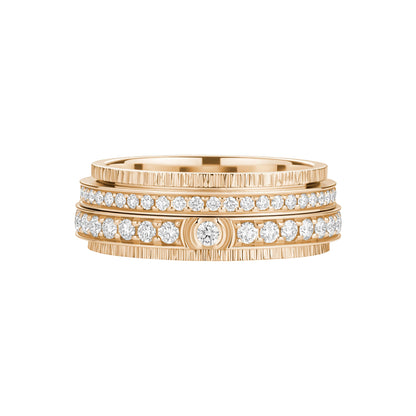 BJ-G34P4K00 7.5mm wide flat bark pattern rotating ring