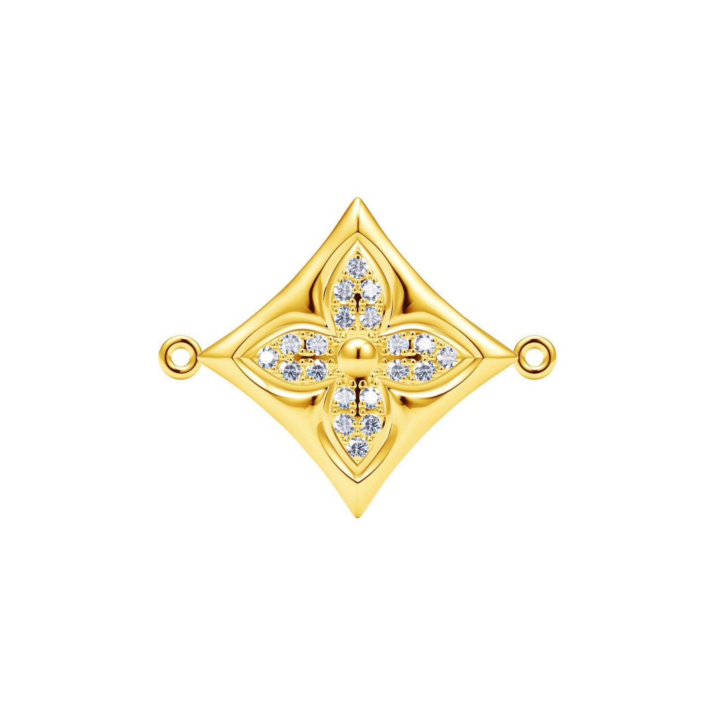 LV-Q47843 full diamond single flower bracelet
