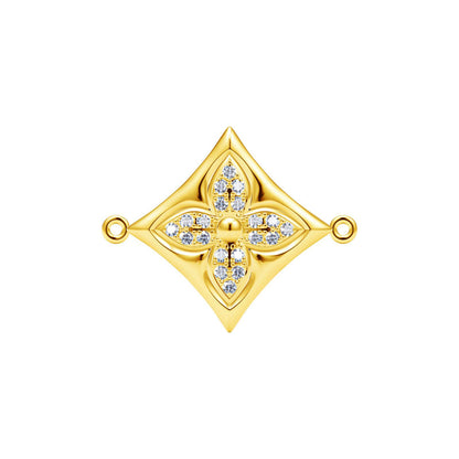 LV-Q47843 full diamond single flower bracelet