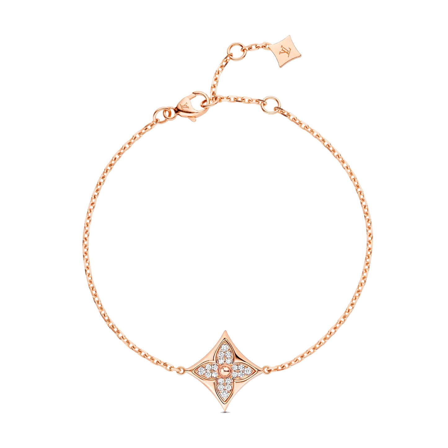 LV-Q47843 full diamond single flower bracelet