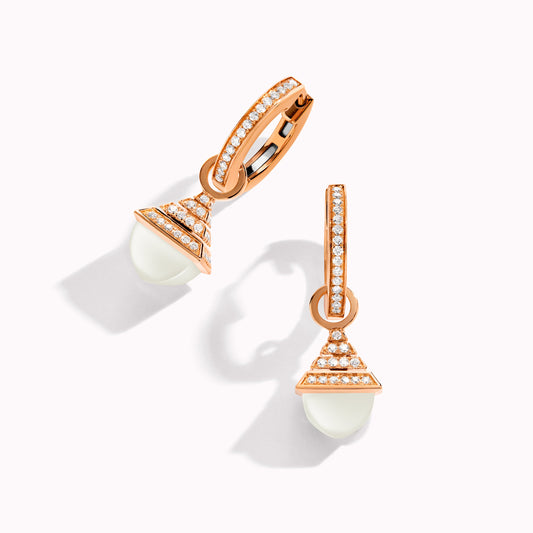 ML-CLEO-E48 Hammer Pyramid Agate Earrings