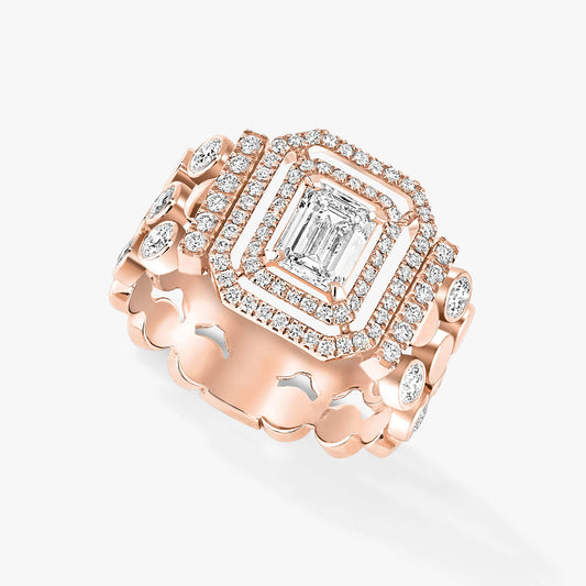 MSK-12245 small octagonal stone ring 53#