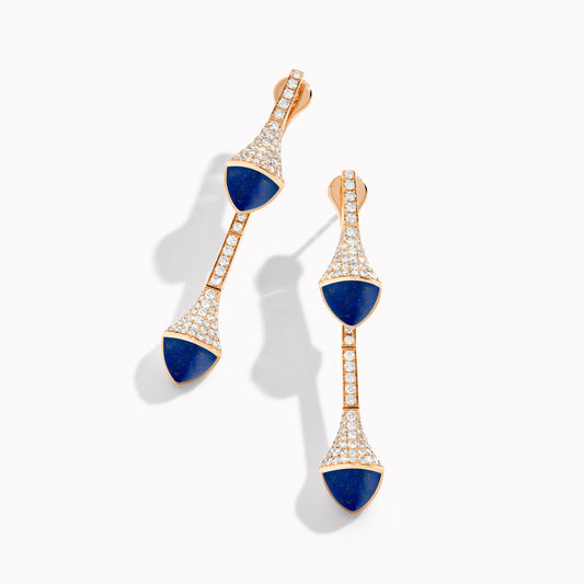 ML-CLEO-E2MARLI movable agate hammer snake-shaped tapered earrings