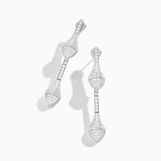 ML-CLEO-E7 movable diamond-free agate hammer snake-shaped tapered earrings