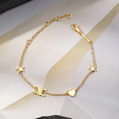 SL-044017 Double C heart-shaped star bracelet