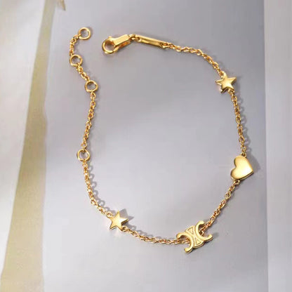 SL-044017 Double C heart-shaped star bracelet