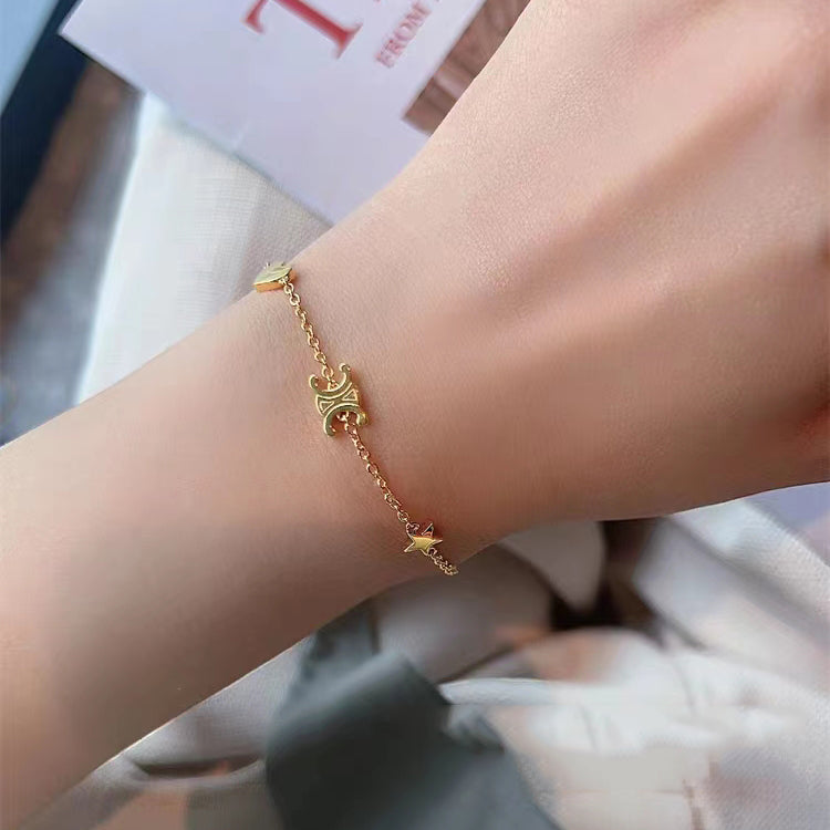 SL-044017 Double C heart-shaped star bracelet