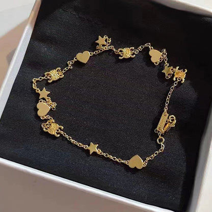 SL-46Y256BRA Double C heart-shaped star matching necklace