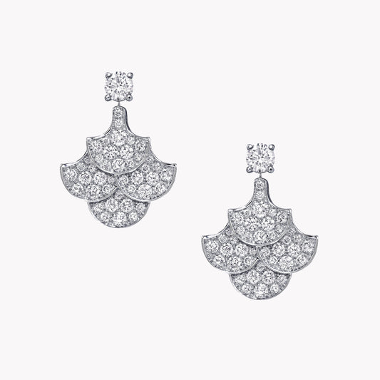 GLF-RGE874 flower-shaped fan earrings