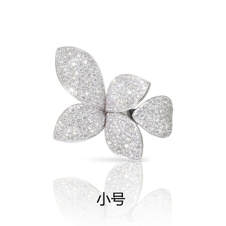 PB-15172B小号满钻五叶花戒指