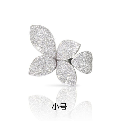 PB-15172B小号满钻五叶花戒指