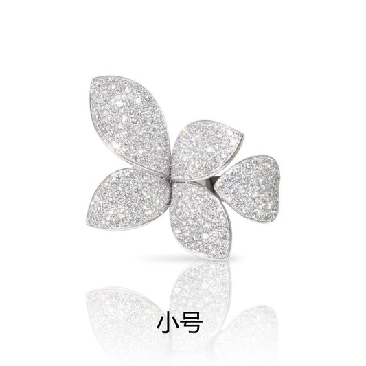 PB-15172B小号满钻五叶花戒指