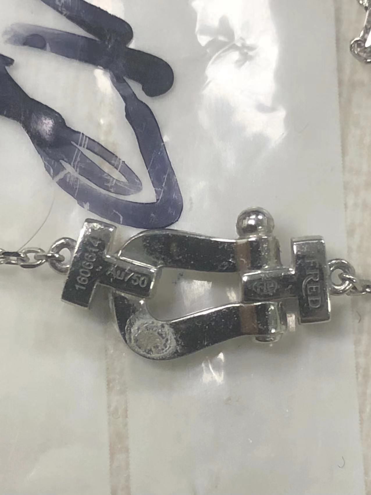 FLD-7B0280 Horseshoe Diamond Tie Chain Pendant Necklace Customer Version