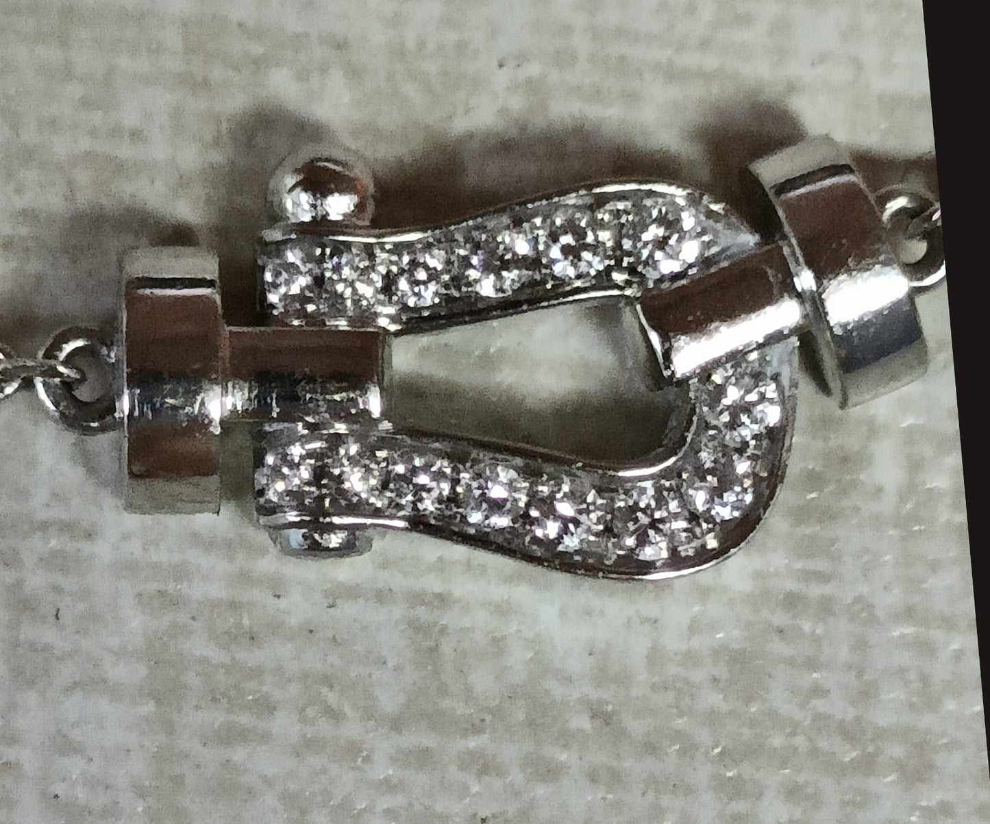 FLD-7B0280 Horseshoe Diamond Tie Chain Pendant Necklace Customer Version
