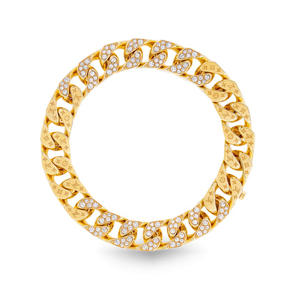 LV-Q05816 9.3mm wide link denim bracelet