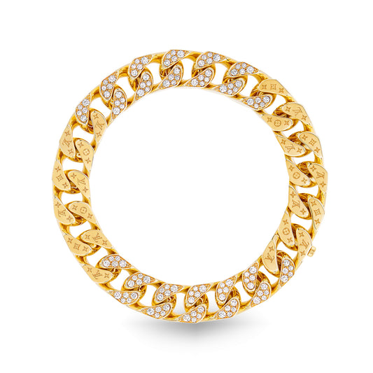 LV-Q05816 9.3mm wide link denim bracelet