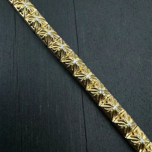 KLX-CH57887 cross sugar cube bracelet