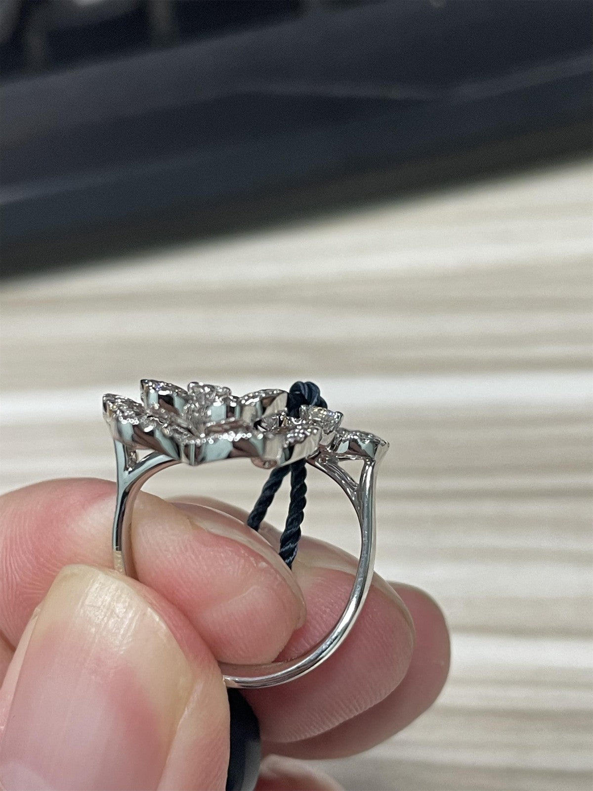 GLF-RGR842五叶花双花头戒指