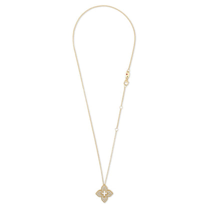 LBT-ADR777CL3259宽20mm扭绳四叶草镶钻吊坠