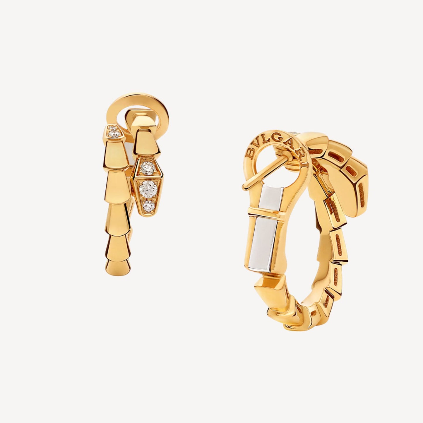 BGL-360444 narrow body snake head and tail diamond earrings