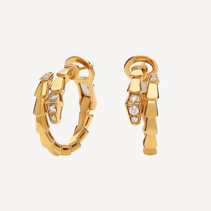 BGL-360444 narrow body snake head and tail diamond earrings