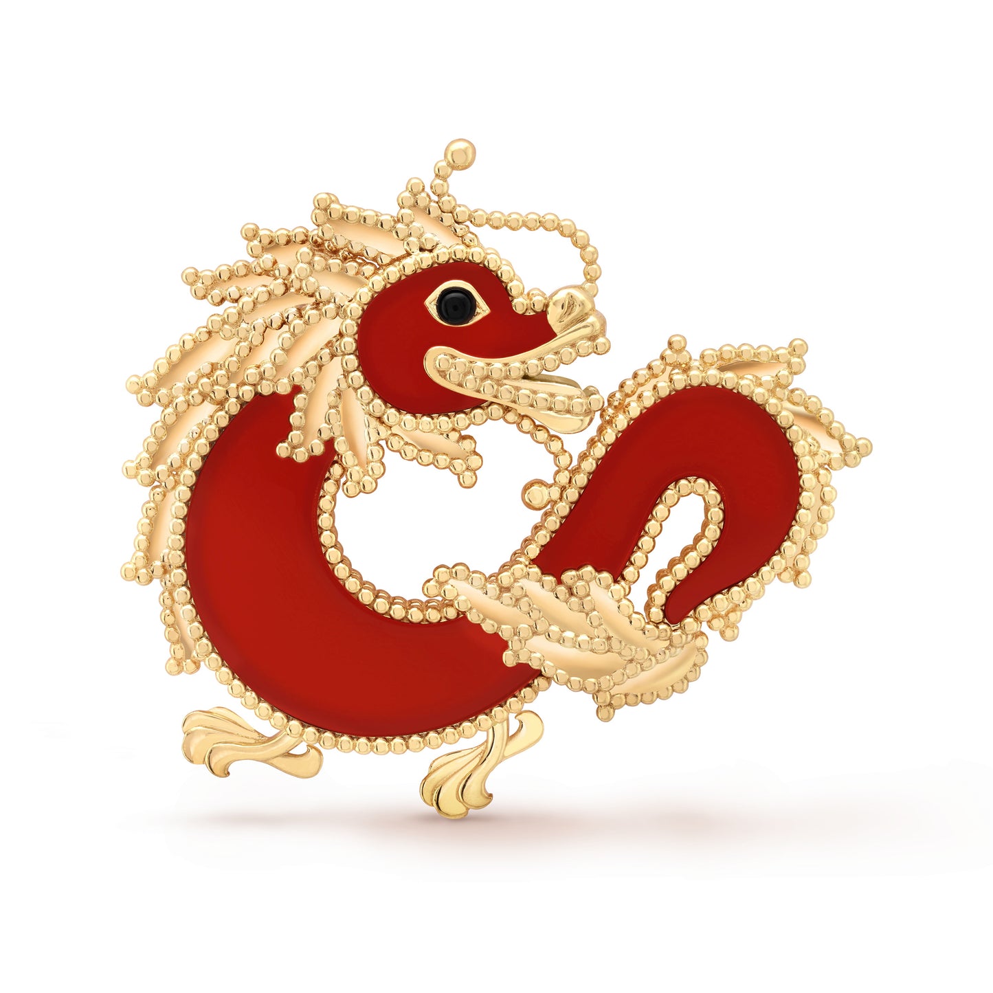 VCARP9RJ00 Dragon Brooch 40mm