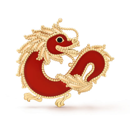 VCARP9RJ00 Dragon Brooch 40mm