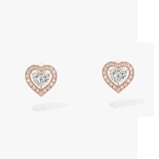 MSK-11562 Heart-shaped surrounding stone earrings