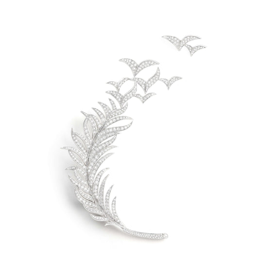 BSL-785754 Diamond Feather Brooch