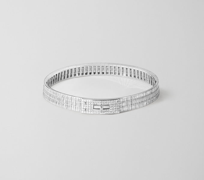 AMS-H307160 twisted hoop ladder square necklace