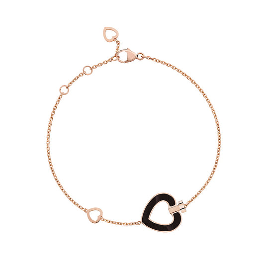 FLD-6B1171 agate white shell heart-shaped bracelet