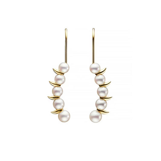 TSQ-E-3937 Multi-Pearl 5mm Dog Tooth Earrings