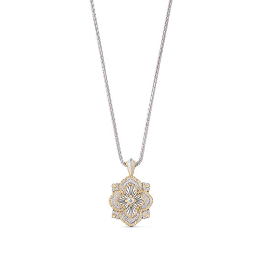 BQLT-JAUPEN021932 27mm wide European style four-leaf clover three-layer color pendant