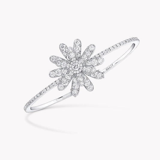 GLF-RGB555 abstract floral steel open bracelet