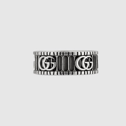 GC-551899双G字母立体条纹戒指