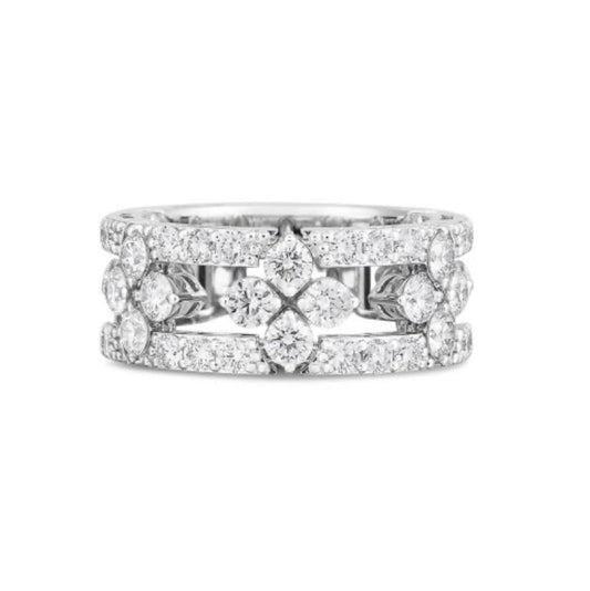 LBT-8883249AW65X梅花形钻石爱情戒指53#