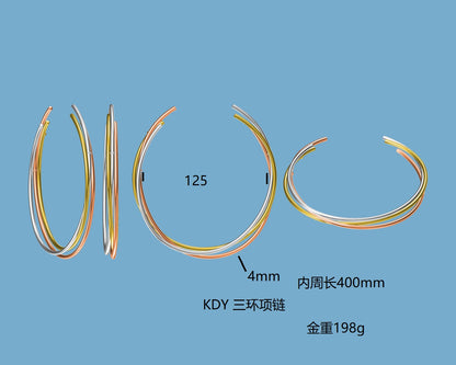 KDY-B7224880三环三色项链