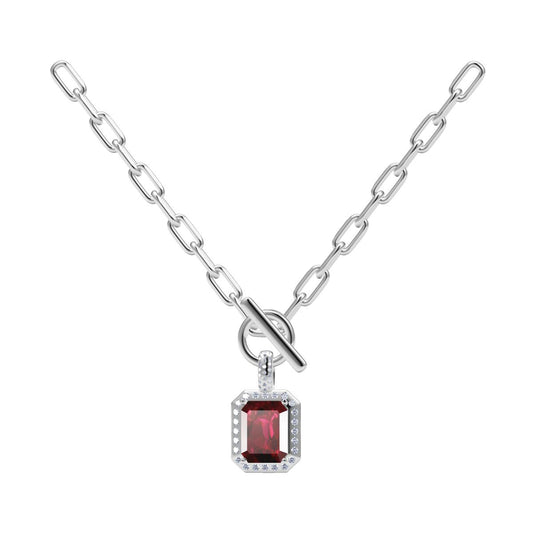 KDY-B450188 octagonal stone Q-shaped buckle pendant necklace