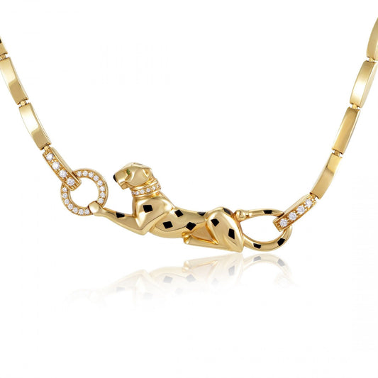 KDY-N112316 leopard side necklace