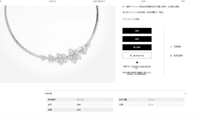 GLF-RGN758 five-leaf clover 6-flower diamond necklace