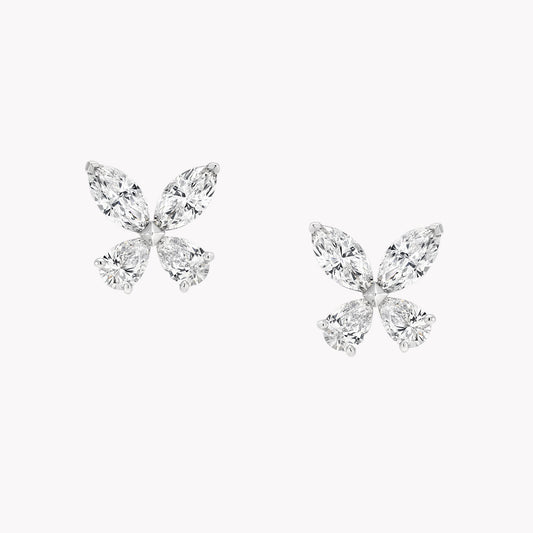 GLF-RGE1854 butterfly marquise pear-shaped stone wing stud earrings