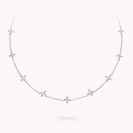 GLF-RGN827 butterfly marquise pear-shaped stone wing necklace