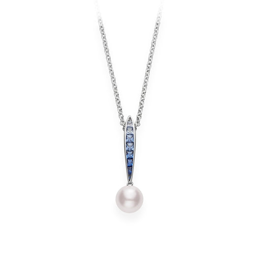 YMB-MPA10378ASXW Pearl 8.5mm Step Square Pendant