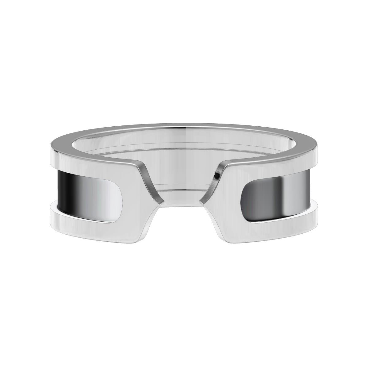 KDY-J1756579 6.7mm wide double C open straight arm ring
