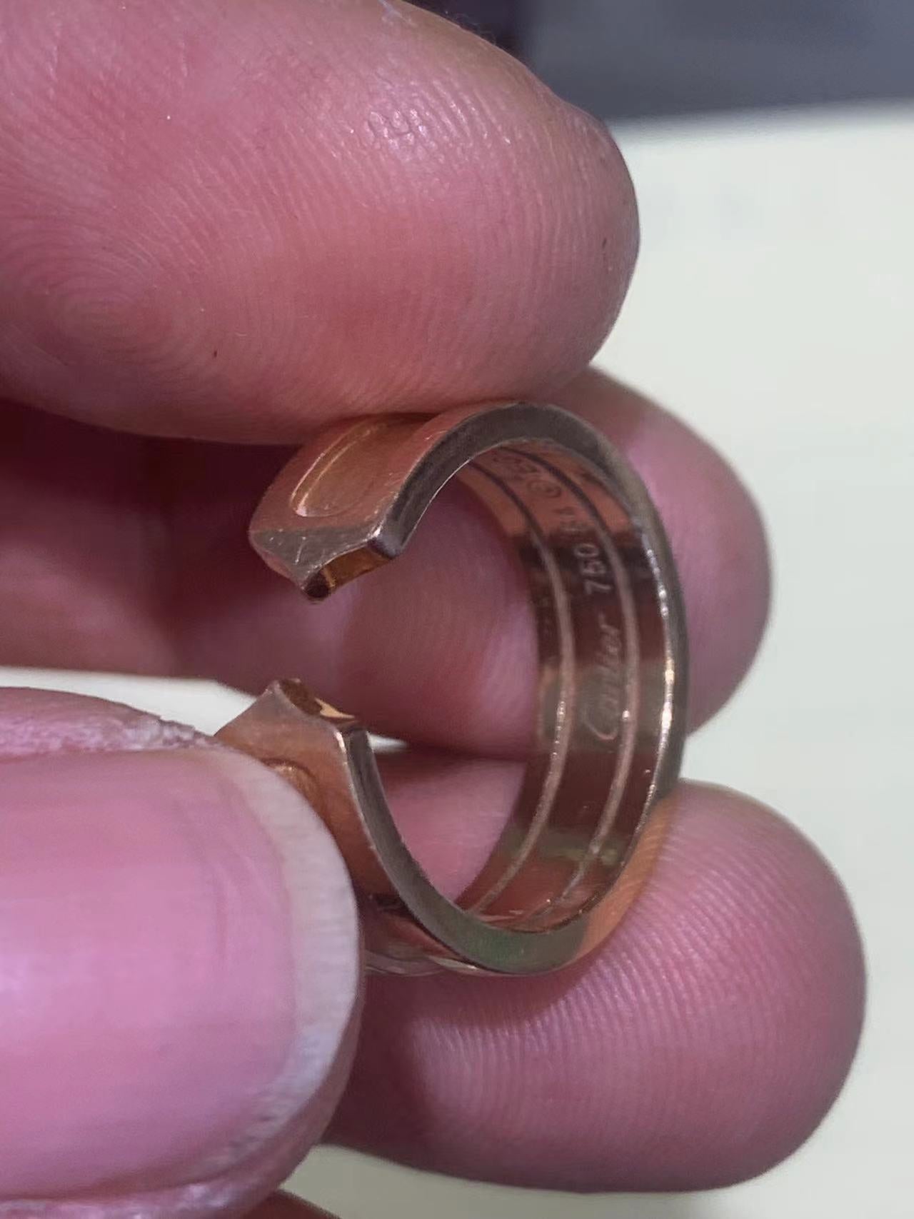 KDY-J1756579 6.7mm wide double C open straight arm ring