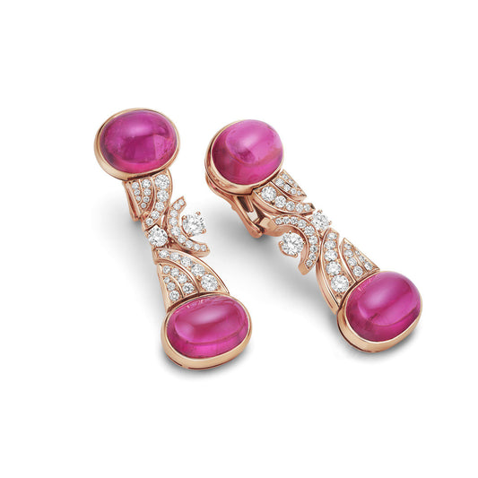 BGL-269927 Two main stone egg-shaped stone earrings