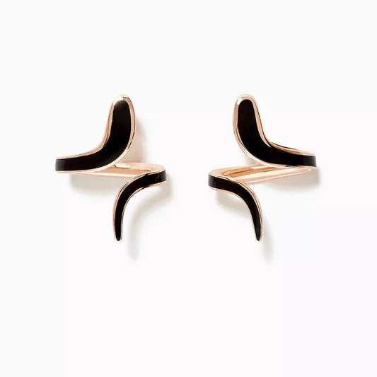 DMY-20063324 snake-shaped earrings, light gold glue