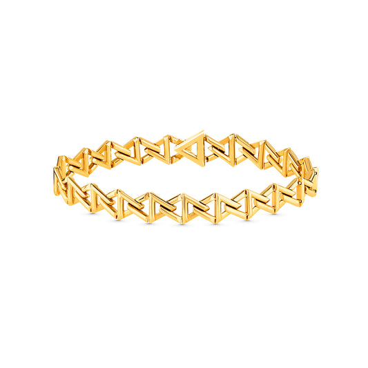LV-Q95972 8mm wide light gold letter V bracelet