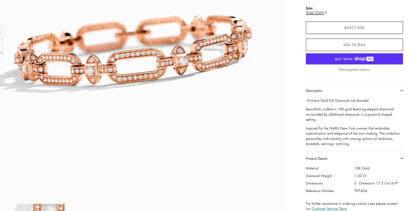 ML-TIPT-B24 cone square diamond bracelet